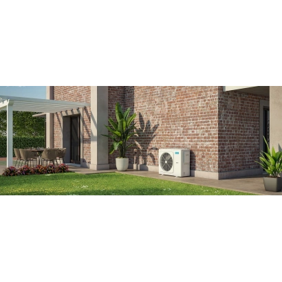 Pompa di calore monoblocco aria-acqua inverter Olimpia Splendid modello Sherpa Monobloc S2 E con gas refrigerante R32