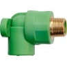 Gomito Filettato Maschio 90° con Staffa