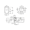 Vaso WC Roca New Meridian sospeso con scarico a parete