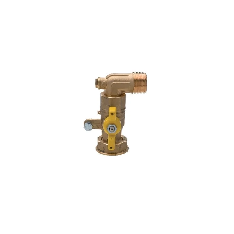 Valvola a sfera a squadra GAS Maschio/Femmina per collegamento diretto al contatore con punto di presa di pressione da 1/4" Valvola a sfera a squadra GAS Maschio/Femmina per collegamento diretto al contatore con punto di presa di pressione da 1/4"