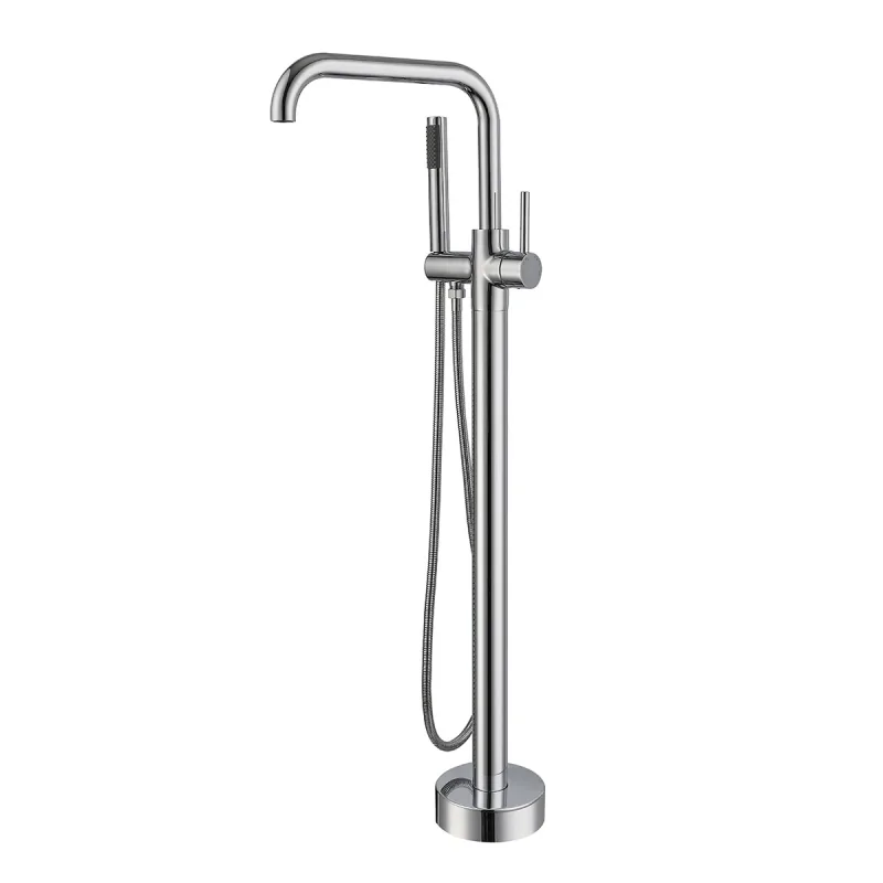 Miscelatore "BOLOGNA" cromato a pavimento per vasche free standing Miscelatore "BOLOGNA" cromato a pavimento per vasche free standing