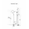Miscelatore "ROMA" cromato a pavimento per vasche free standing