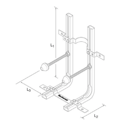Staffa di fissaggio universale per wc e bidet sospesi Fischer modello LC PLUS