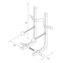 Staffa di fissaggio universale per wc e bidet sospesi Fischer modello L PLUS
