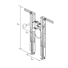 Staffa di fissaggio universale per wc e bidet sospesi Fischer modello PREMIUM