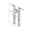 Staffa di fissaggio universale per wc e bidet sospesi Fischer modello PREMIUM