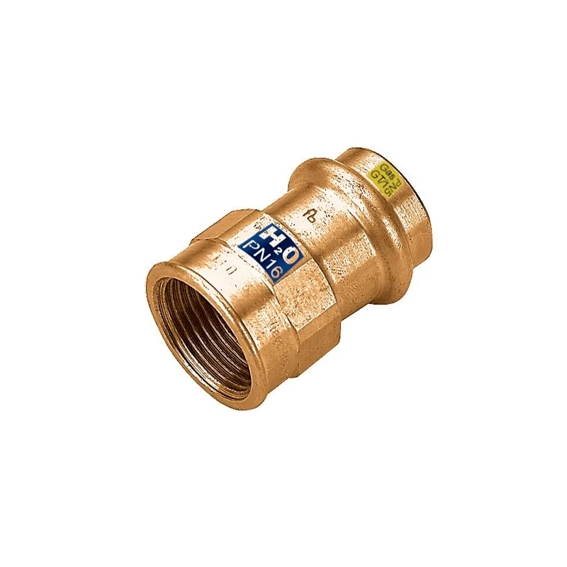 Manicotto Femmina a pressare in bronzo per acqua e gas Manicotto Femmina a pressare in bronzo per acqua e gas