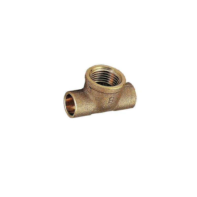 Tee Femmina a saldare in bronzo per acqua e gas Tee Femmina a saldare in bronzo per acqua e gas