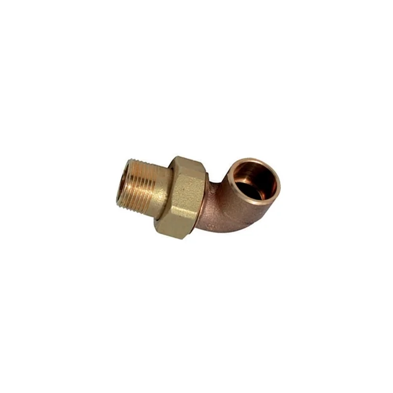 Gomito 90° Maschio a tre pezzi a saldare in bronzo per acqua e gas Gomito 90° Maschio a tre pezzi a saldare in bronzo per acqua e gas