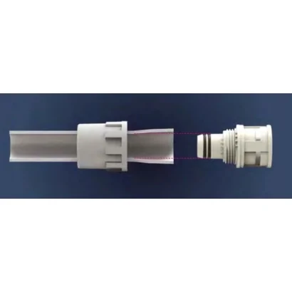 Gomito Filettato Femmina con staffa "Safety-Plus" con filetto in ottone
