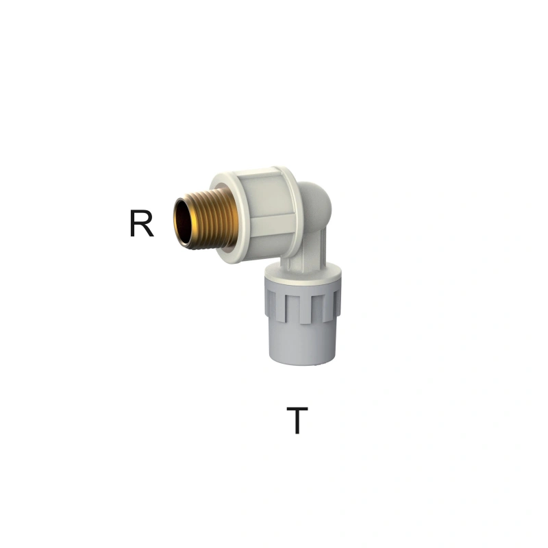 Gomito Filettato Maschio "Safety-Plus" con filetto in ottone