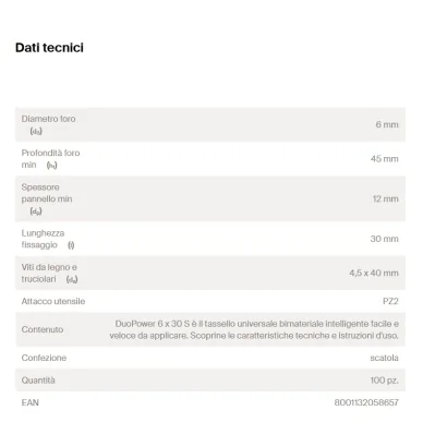 Tassello Fischer Duopower S con vite