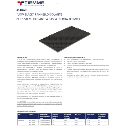 Pannello isolante bugnato "low black" con elevata resistenza meccanica - prezzo a confezione