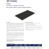 Pannello isolante bugnato "low black". Spessore totale pannello da 3,3 cm a 5,6 cm con superficie utile di 1,12 m² a pannello