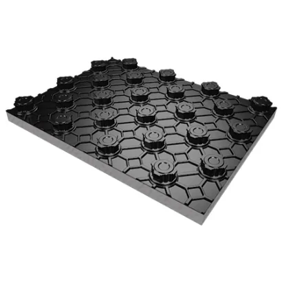 Pannello isolante bugnato "basic". Spessore totale pannello da 3,2 cm a 6,2 cm con superficie utile di 1,12 m² a pannello