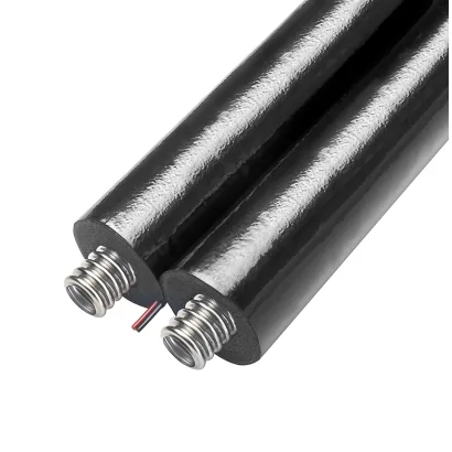 Tubo corrugato "GEMINI" in acciaio inox con rivestimento per solare con cavo sonda "autocartellante" (prezzo a rotolo)