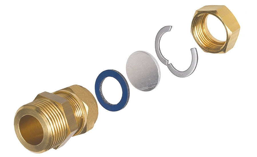 VARIOSAN Raccordo con filettatura esterna 12364, 1 1/2, ottone lucido, Compatible/Substitute for GEKA