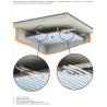 Pannello in cartongesso per impianti radianti a soffitto di riscaldamento e raffrescamento con isolamento in polistirene