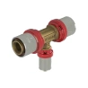 Tee ridotto a pressare per connessione tubo pex Ø12 e connessione tubo multistrato Ø20