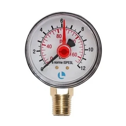 Manometro Ø50 mm attacco radiale 1/4" 0-12 BAR