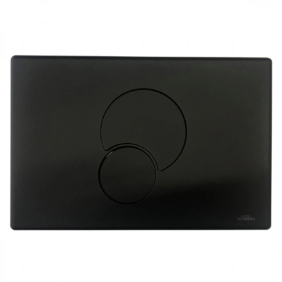 Placca di comando FIDIA DUO nera per cassette scarico WC ad incasso Kariba