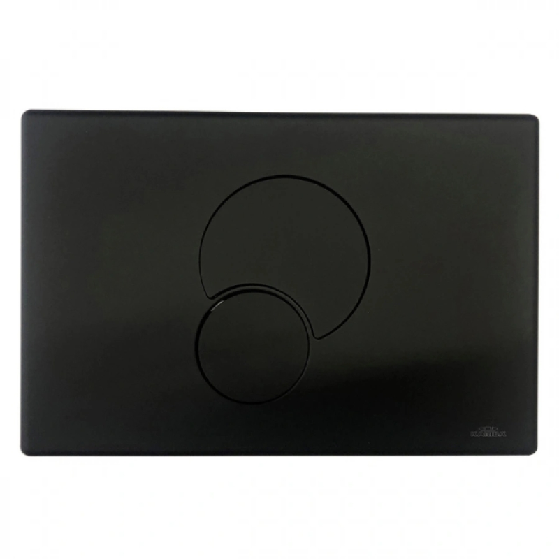 Placca di comando FIDIA DUO nera per cassette scarico WC ad incasso Kariba