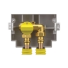 Rubinetto/Valvola Teco K2.1 ad U di intercettazione gas da incasso con connessioni verso il basso ad U