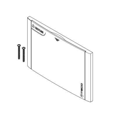 Placca di copertura bianca e cromata B01 per valvole codice 0437, 0455 e 0456