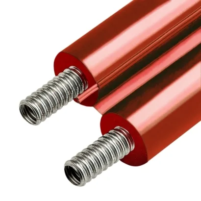 Tubo corrugato "GEMINIplus-slimRED" autocartellante in acciaio inox (AISI304L) con cavo sonda (prezzo a rotolo)