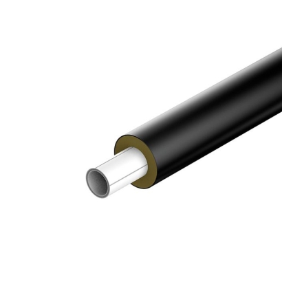 Tubo PP-R Pluristrato Fibrorinforzato SDR11 preisolato con schiuma in PUR protetto da tubo PE-HD