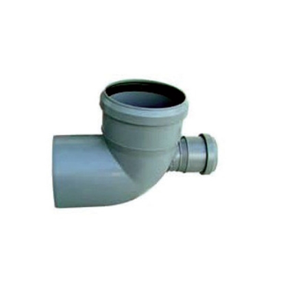 Curva ad innesto HTB a 87° con attacco frontale diametro 50