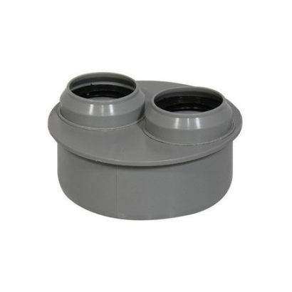 Riduzione doppia HTDR ad innesto di colore grigio