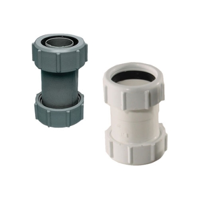 Raccordo per passaggio piombo a PVC/PP/PE a stringere bloccaggio con ghiera e guarnizione