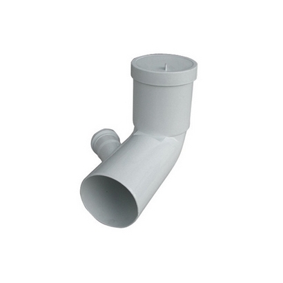 Curva WC prolungata con attacco a destra (DX) completa di guarnizione e tappo