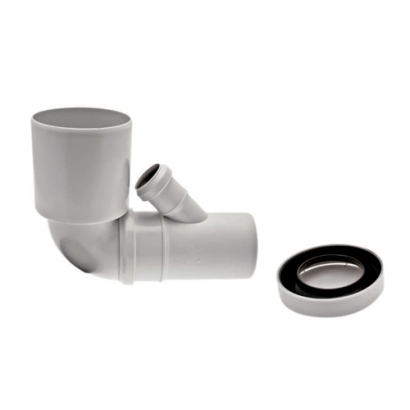 Curva WC attacco orientabile destro - sinistro prolungata completa di guarnizione e tappo