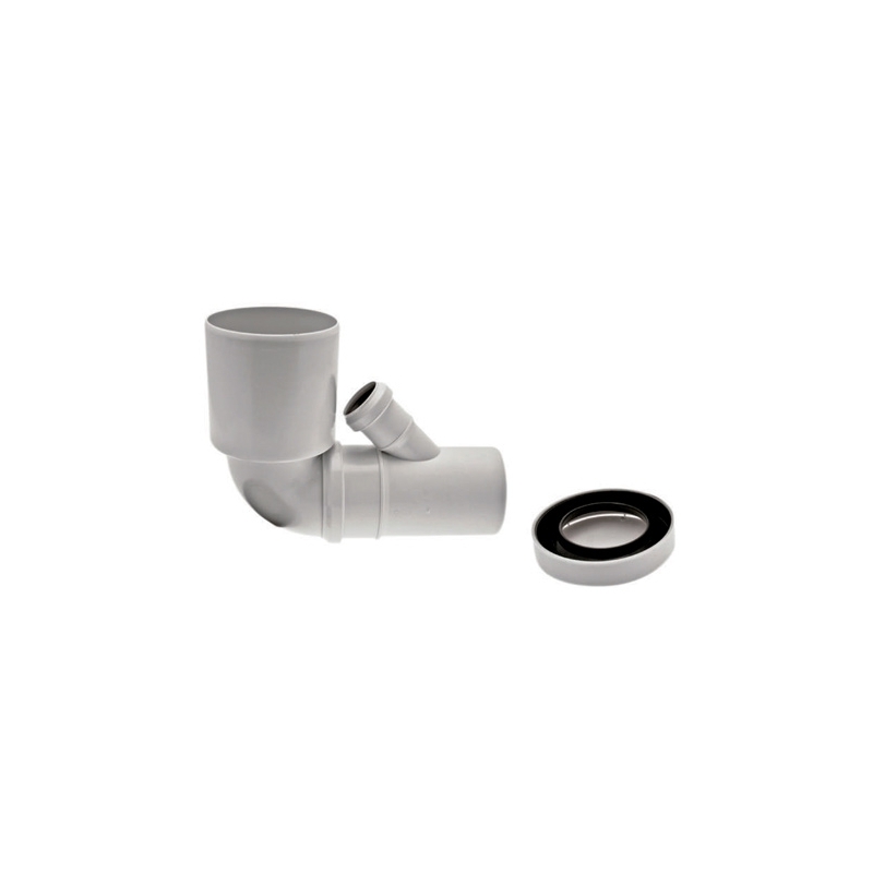 Curva WC attacco orientabile destro - sinistro prolungata completa di guarnizione e tappo