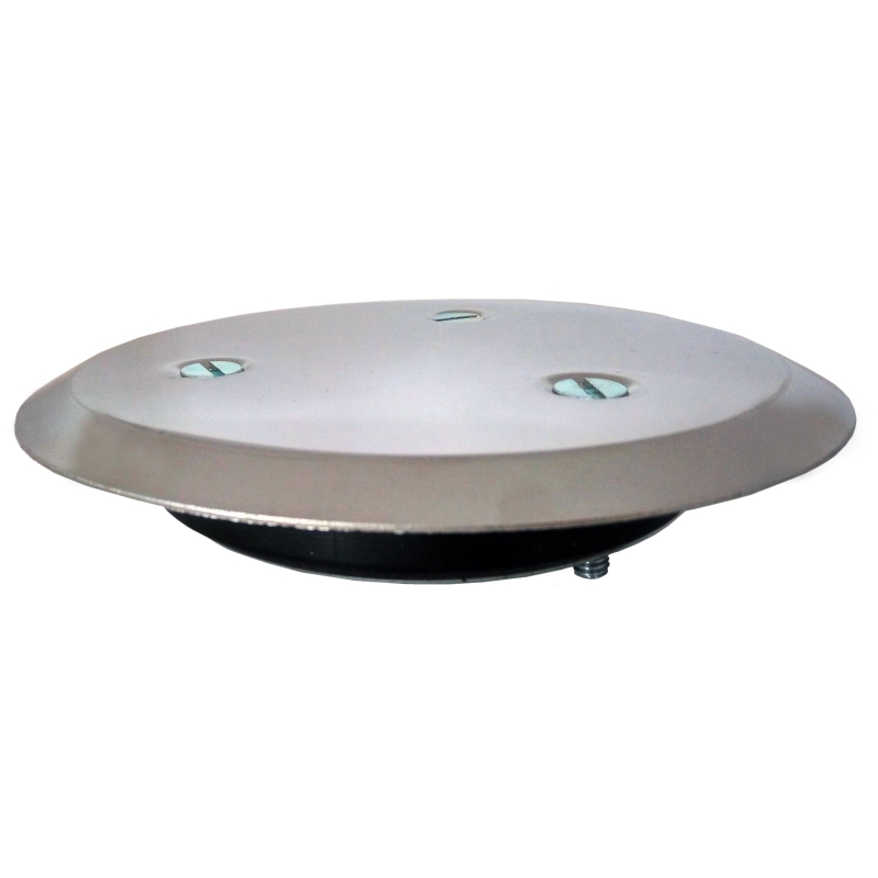 Tappo di espansione cieco a 3 viti completo di piastra in acciaio inox diametro 127