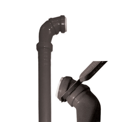 Tubo di cacciata 45°- 90° a taglio telescopico ad incasso per collegamento cassette WC alte