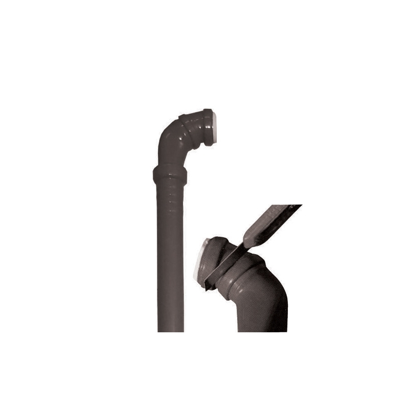Tubo di cacciata 45°- 90° a taglio telescopico ad incasso per collegamento cassette WC alte
