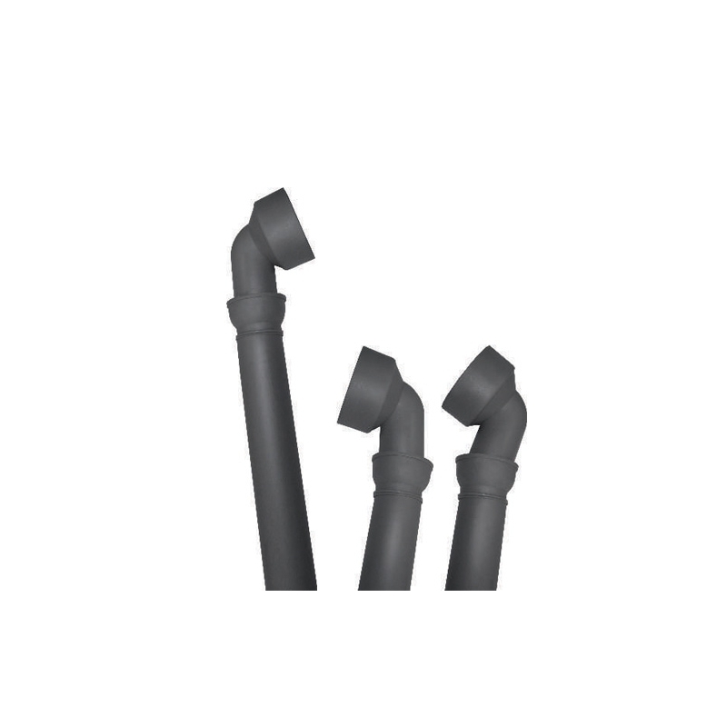 Tubo di cacciata regolabile 45° - 90° ad incasso per collegamento cassette WC alte con montaggio telescopico