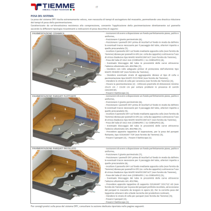 Pannello isolante bugnato "dry". Spessore totale pannello da 2,6 cm a 4,2 cm con superficie utile di 1,12 m² a pannello