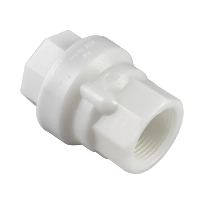 Valvola di ritegno YURI in resa acetalica (POM) con estremità filettata femmina