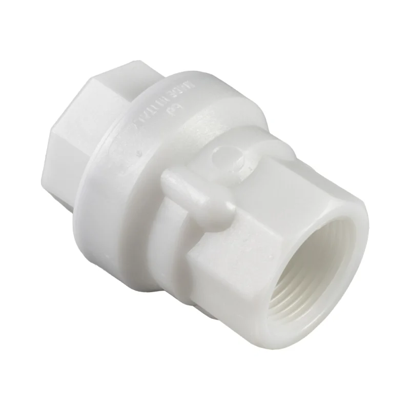 Valvola di ritegno YURI in resa acetalica (POM) con estremità filettata femmina