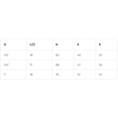 Valvola di ritegno YURI in resa acetalica (POM) con estremità filettata femmina