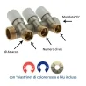 Collettore con Rubinetto Di Arresto a Vitone con uscite 1/2"x16