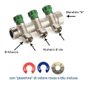 Collettore con Rubinetto Di Arresto a Vitone con uscite da 3/4 Eurocono