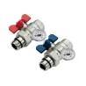 Valvola a sfera maschio/femmina con bocchettone con o-ring, pretenuta e termometro con attacco reversibile