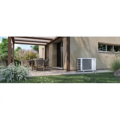 Pompa di calore monoblocco aria-acqua inverter Olimpia Splendid modello Sherpa Monobloc S4P con gas refrigerante R-290