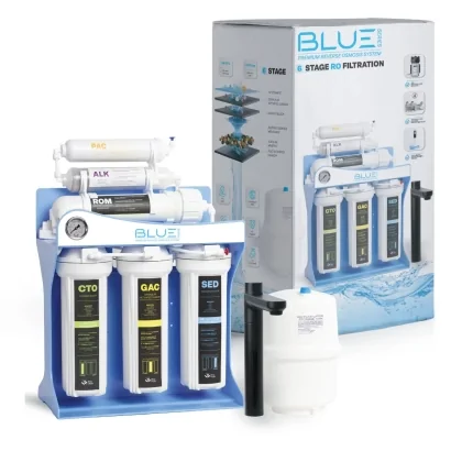 Sistema di ultrafiltrazione ad osmosi inversa "SPECTRUM WATER BLUE" a 6 stadi con capacità di 8000 litri