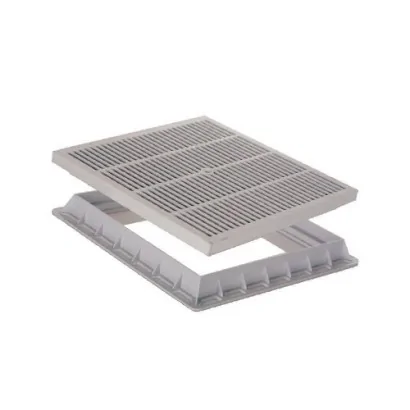 Chiusino grigliato in PVC completo di telaio